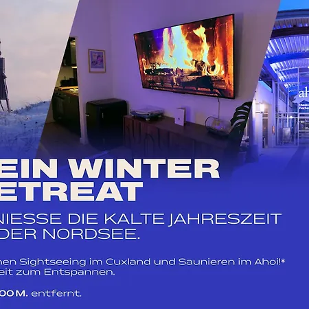 Lejlighed Cuxheaven - Modernes Studio-apartment Direkt Am Mit 65 Zoll Tv Und Tiefgarage In Duhnen Cuxhaven