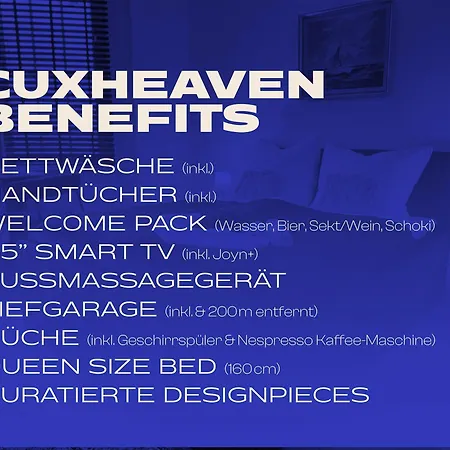 Cuxheaven - Modernes Studio-apartment Direkt Am Mit 65 Zoll Tv Und Tiefgarage In Duhnen *
