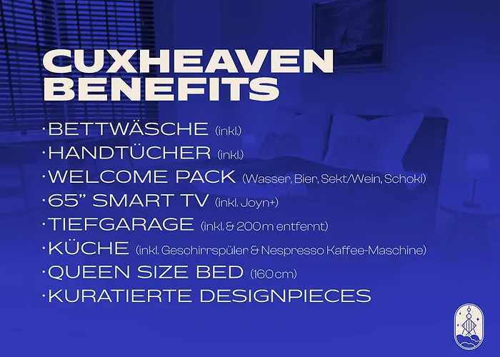 Appartement Cuxheaven - Modernes Studio-apartment Direkt Am Mit 65 Zoll Tv Und Tiefgarage In Duhnen